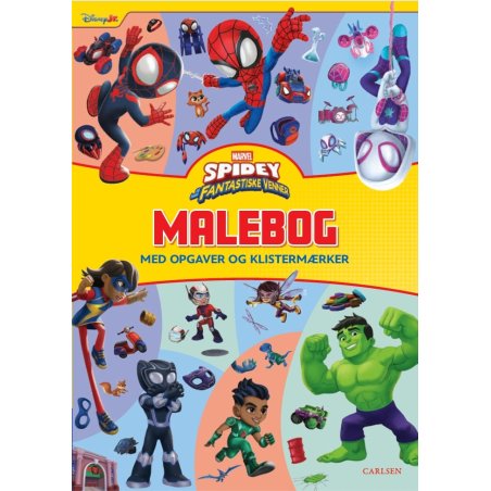 Disney Jr. - Coloring book with tasks and stickers - Spidey and his amazing friends