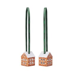 Kähler - Gingerbread Christmas Bauble - 2 stk. - H5 cm