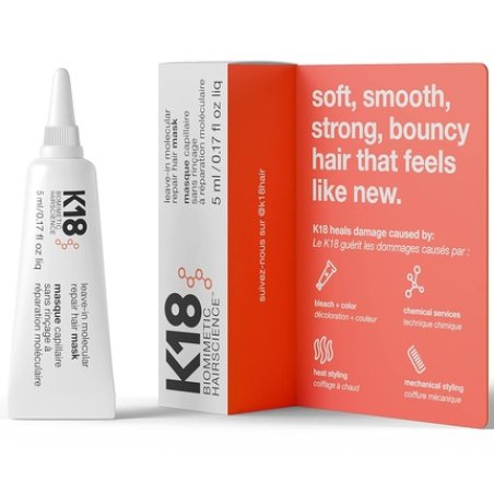K18 Leave-In Molecular Repair Hair Mask Fragrance-Free 1g