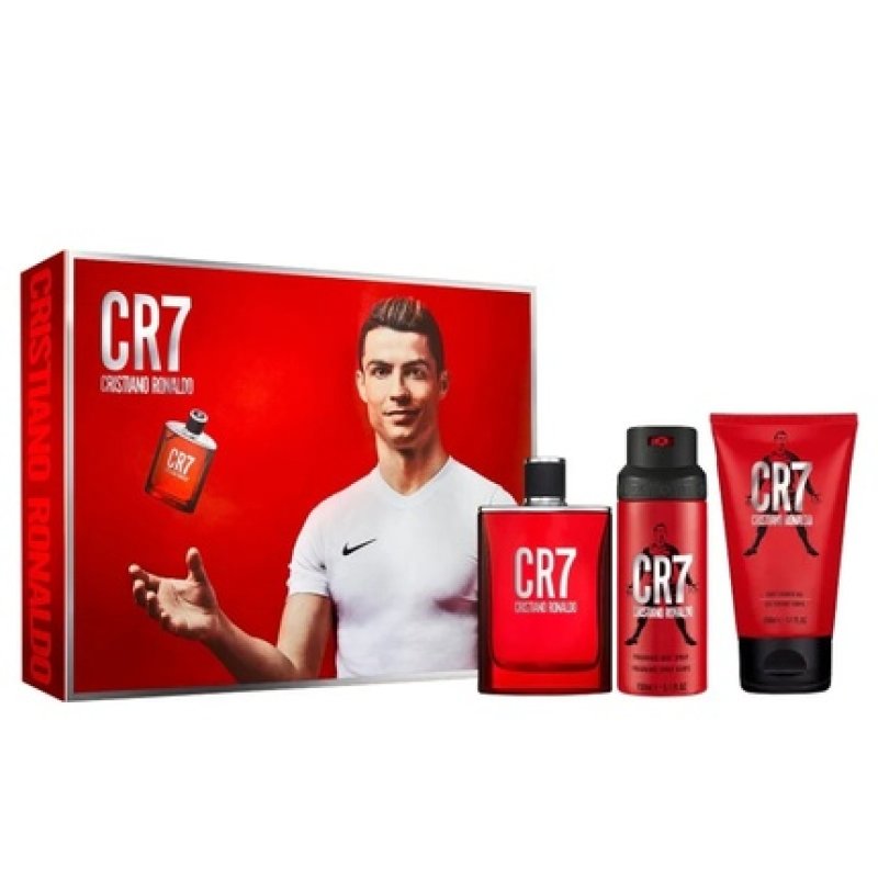 Cristiano Ronaldo Cr7 Gift Set Edt Spray 100ml Shower Gel 150ml Deo Spray 150ml