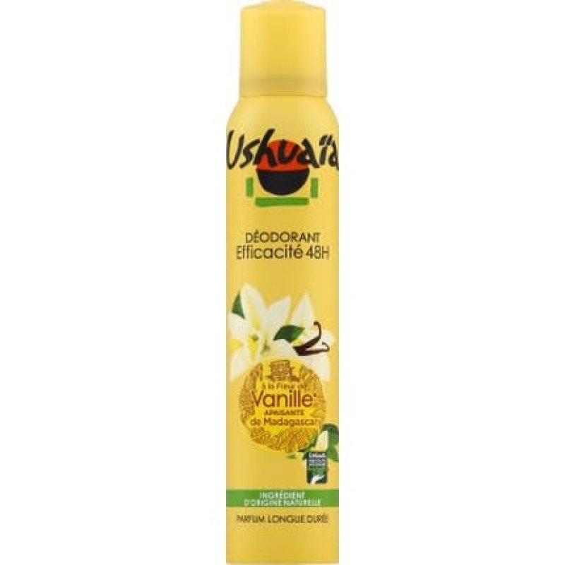 Ushuaa Deodorant Spray Effective 48 Hours Antistain Vanilla 200ml