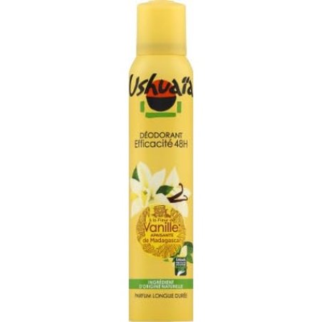 Ushuaa Deodorant Spray Effective 48 Hours Antistain Vanilla 200ml
