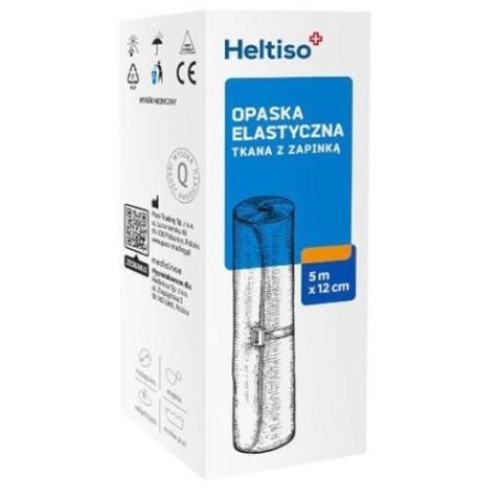 Heltiso Woven Elastic Band With Fastener 5 M X 12 Cm 1 Piece