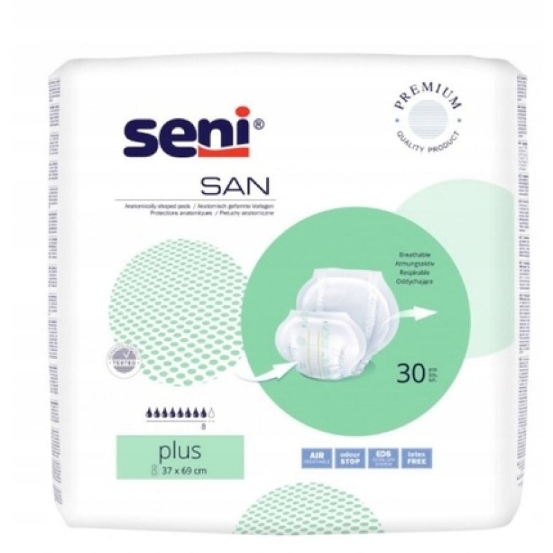 Seni San Anatomical Incontinence Briefs Plus 30 Pack