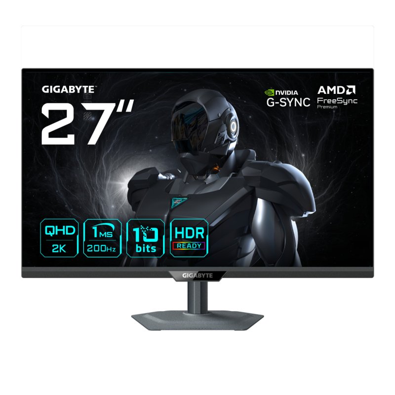 GIGABYTE G27Q2 Moniteur de Jeu 27” 2K QHD - 2560 x 1440, 200Hz, 1ms, 350 cd/m², Compatible G-Sync, FreeSync Premium,