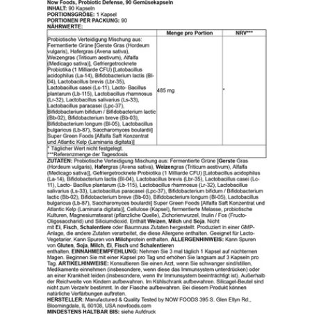 Now Foods Probiotic Defence Capsules, Pack Of 90