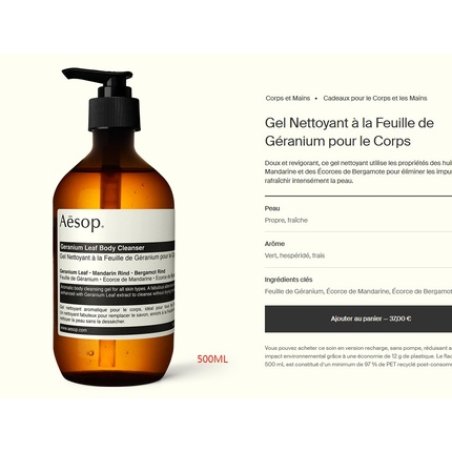Aesop Geranium Leaf Body Cleanser 500ml
