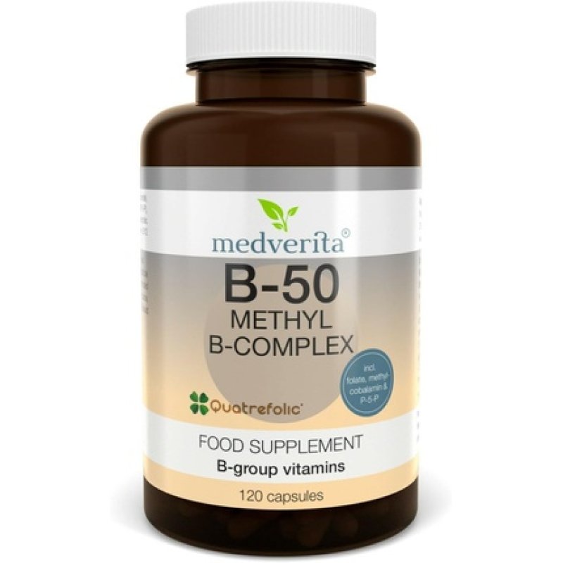 Medverita B50 Methylated B-Complex 120 Capsules Supporting the Nervous System