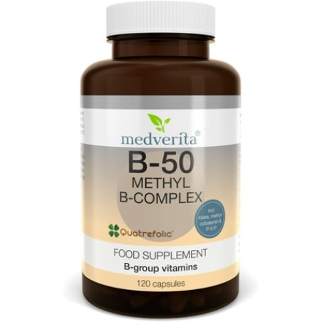 Medverita B50 Methylated B-Complex 120 Capsules Supporting the Nervous System