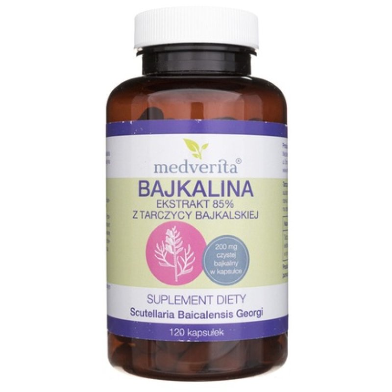 Medverita Bajkalina 85% Baikal Skullcap Extract 120 Capsules