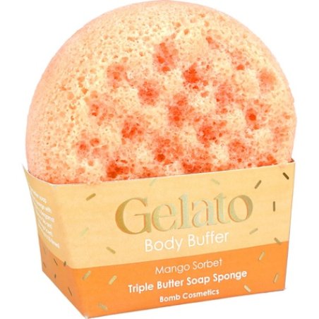 Bomb Cosmetics Body Buffer Shower Sponge Mango Sorbet