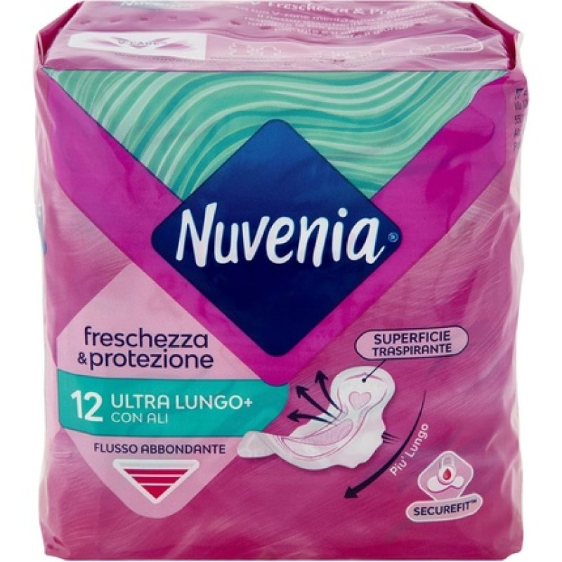 Nuvenia Absorbent Ultra Slim, Absorbent Super Long, With Wings 12