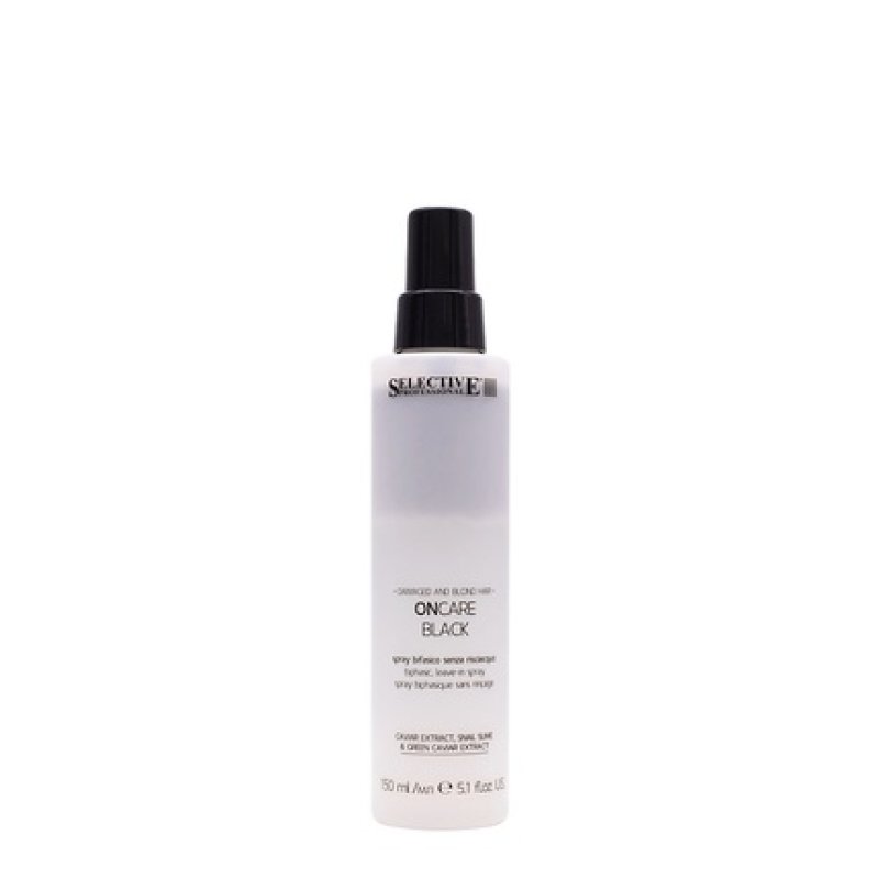 Hair Selective Professional On Care Black Biphasic Spray 150ml Regenerating Leavein Spray