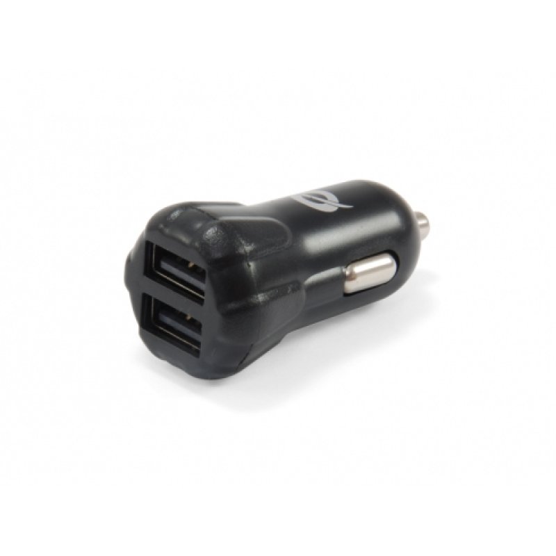 CONCEPTRONIC KFZ-Ladegerät 2-Port 2xUSB-A Halter 10W sw