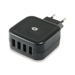 CONCEPTRONIC Ladegerät 4Port 4xUSB-A 25W 5.0V/2.4A sw