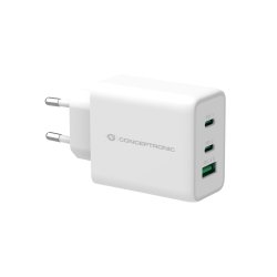 CONCEPTRONIC Ladegerät 3Port GaN 2xUSB-C/1xA 65WPD3.0 ws