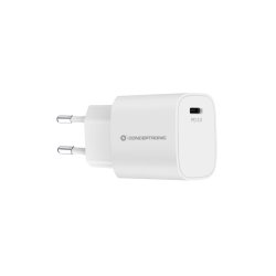 CONCEPTRONIC Ladegerät 1Port USB-C Top-Port 20WPD3.0 ws