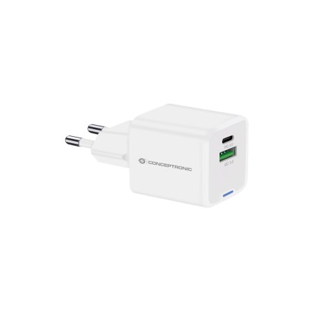 CONCEPTRONIC Ladegerät 2Port GaN USB-C/-A 20WPD3.0/PPS ws