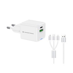 Conceptronic ALTHEA16W chargeur d'appareils mobiles Universel Blanc Secteur Charge rapide Intérieure