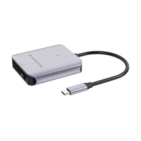 Conceptronic BIAN09G lecteur de carte mémoire USB 3.2 Gen 2 Type-C Gris