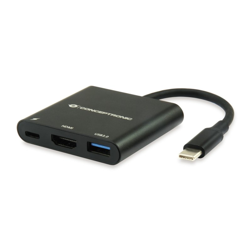 Conceptronic DONN01B station d'accueil USB 3.2 Gen 1 (3.1 Gen 1) Type-C Noir
