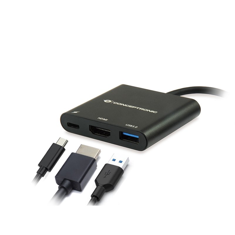 Conceptronic DONN01B station d'accueil USB 3.2 Gen 1 (3.1 Gen 1) Type-C Noir
