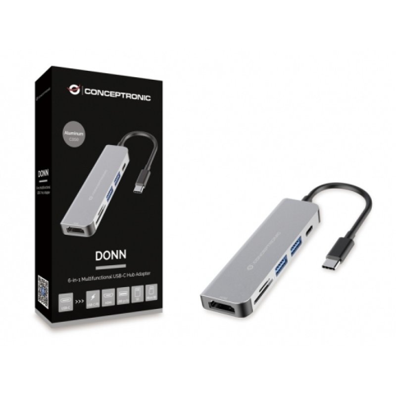 CONCEPTRONIC Dock USB-C-HDMI.2xUSB-A3.0.60WPD. 15cm gr