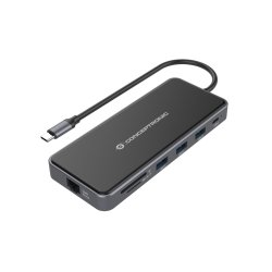 CONCEPTRONIC 12-1 Dock USB-C-2xHDMI/3xUSB-A/AUX/ 25cm gr