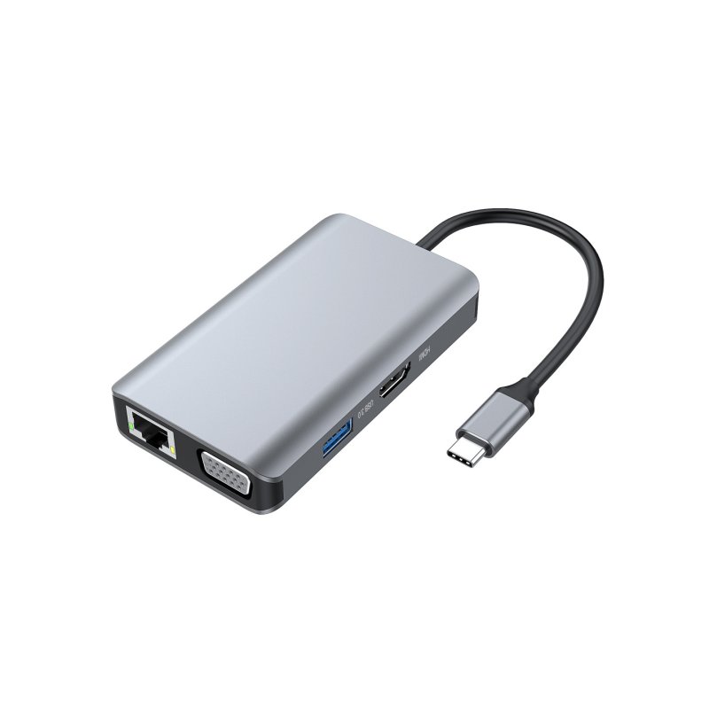 Conceptronic DONN21G station d'accueil Avec fil USB 3.2 Gen 1 (3.1 Gen 1) Type-C Gris