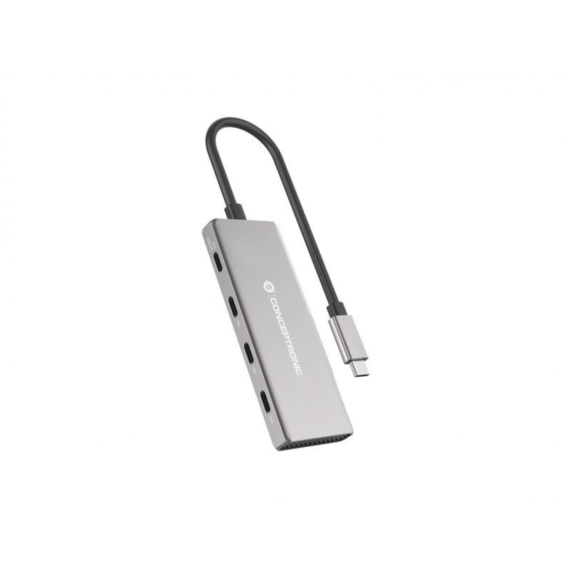 Conceptronic HUBBIES16G interface hub USB 3.2 Gen 2 (3.1 Gen 2) Type-C 10000 Mbit/s Grey