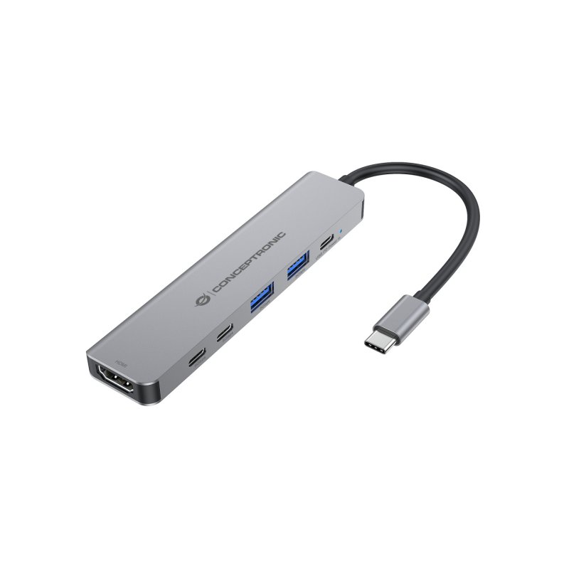 Conceptronic DONN33G station d'accueil Avec fil USB 3.2 Gen 1 (3.1 Gen 1) Type-C Argent