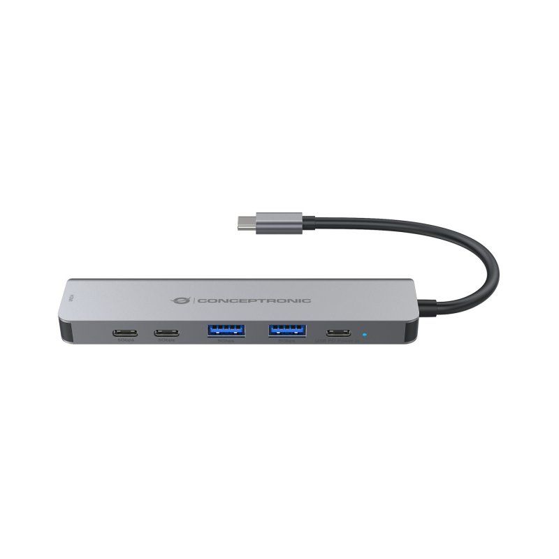 Conceptronic DONN33G 6-in-1 USB 3.2 Gen 1 Docking Station, HDMI, USB-A 5Gbps x 2, USB-C 5Gbps x 2, 100W USB PD