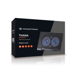 CONCEPTRONIC 2-Fan USB-A2.0 Laptop-Kühlpad 30Kg 17" sw