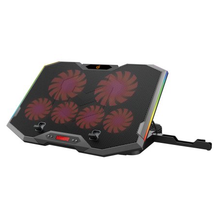 CONCEPTRONIC 6-Fan USB-A2.0 Laptop-Kühlpad 30Kg RGB 17" sw