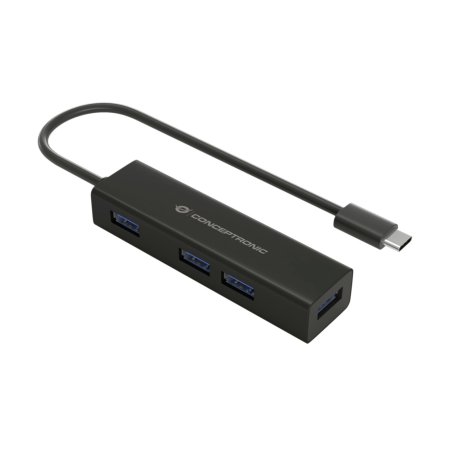 CONCEPTRONIC 4-Port Hub USB-C3.2Gen1-4xA3.0 o.Netz. sw