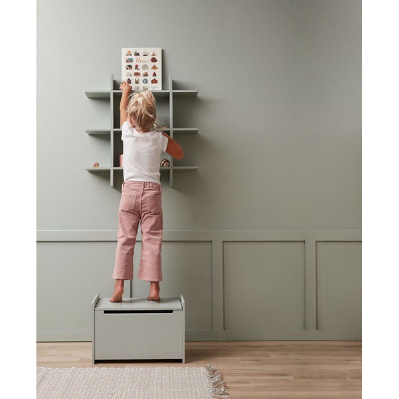 Kid’s Concept Wall shelf for kids 3 level light green