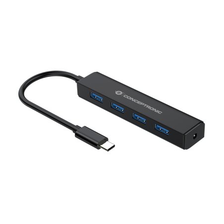 CONCEPTRONIC 4-Port Hub USB-C3.2Gen1-4xA3.0 o.Netz. sw