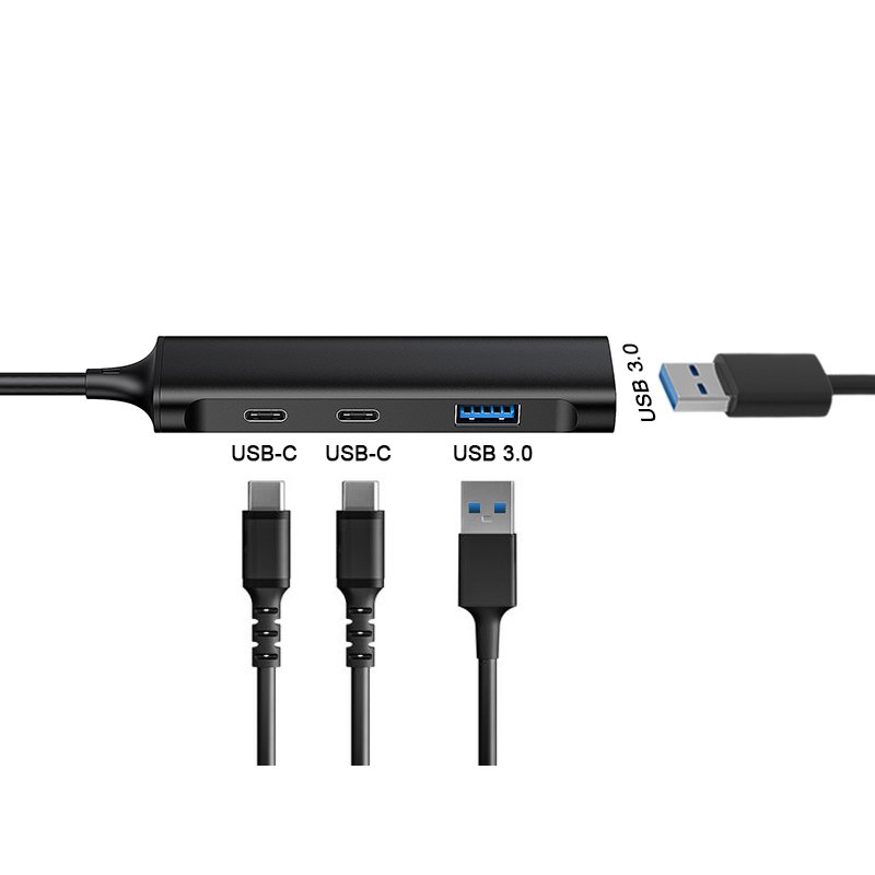 CONCEPTRONIC 4-Port Hub USB-C3.2Gen1-2xA3.0/2xC o.Netz. sw