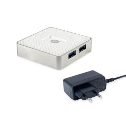 Conceptronic HUBBIES03W hub & concentrateur USB 3.2 Gen 1 (3.1 Gen 1) Micro-B 5000 Mbit/s Blanc
