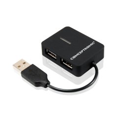 CONCEPTRONIC 4-Port Hub USB-A2.0-4xA2.0 o.Netz. sw