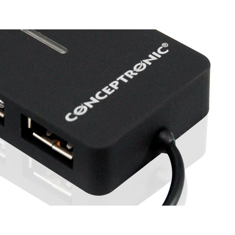CONCEPTRONIC 4-Port Hub USB-A2.0-4xA2.0 o.Netz. sw