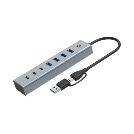 Conceptronic HUBBIES20G 7-Port USB 3.0 Hub, 5Gbps, USB-C x 3, USB-A x 4