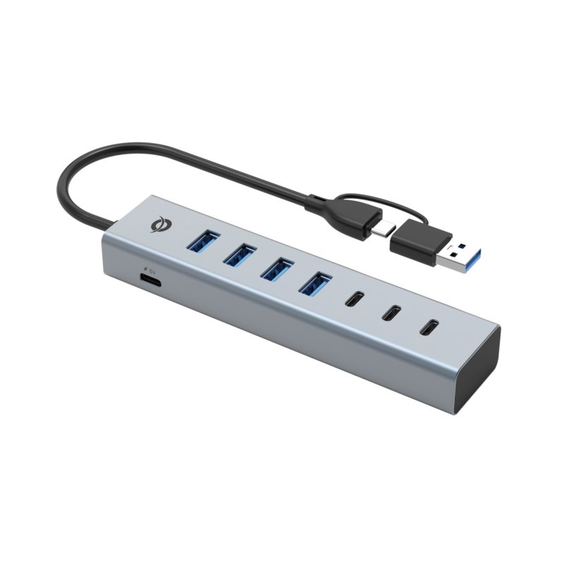 Conceptronic HUBBIES20G 7-Port USB 3.0 Hub, 5Gbps, USB-C x 3, USB-A x 4