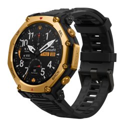 Amazfit T-Rex 3 Pro 3.81 cm (1.5") AMOLED 48 mm Digital 480 x 480 pixels Touchscreen Gold Wi-Fi GPS (satellite)