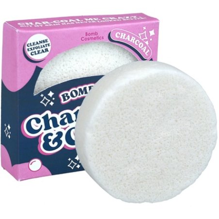 Bomb Cosmetics Facial Buffer Charcool Gentle Facial Sponge