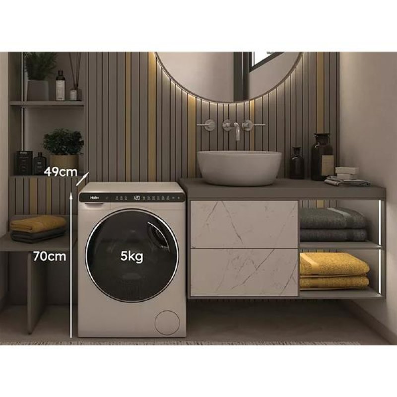 Haier HW50-BP12307U1-S washing machine Front-load 5 kg 1200 RPM White