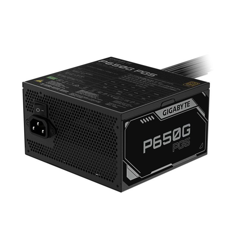 GIGABYTE P650G PCIE 5.1 Power Supply - PCIe 5.1, 80 PLUS Silver, 120mm Fan, ATX 3.1 compatible, EU Plug