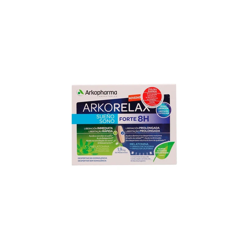 Arkopharma Arkorelax Sleep Forte 8h Twolayer Tablets 30 Count