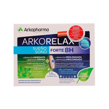 Arkopharma Arkorelax Sleep Forte 8h Twolayer Tablets 30 Count