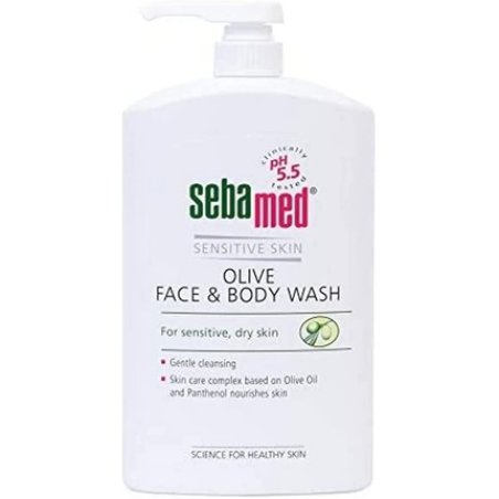 Sebamed Olive Face and Body Wash Pump Pot 1L